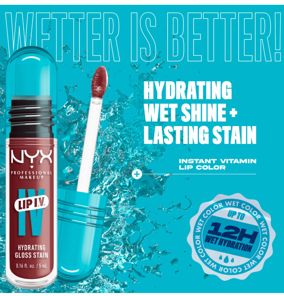 LIP I.V. HYDRATING LIP GLOSS STAIN drippin in rose