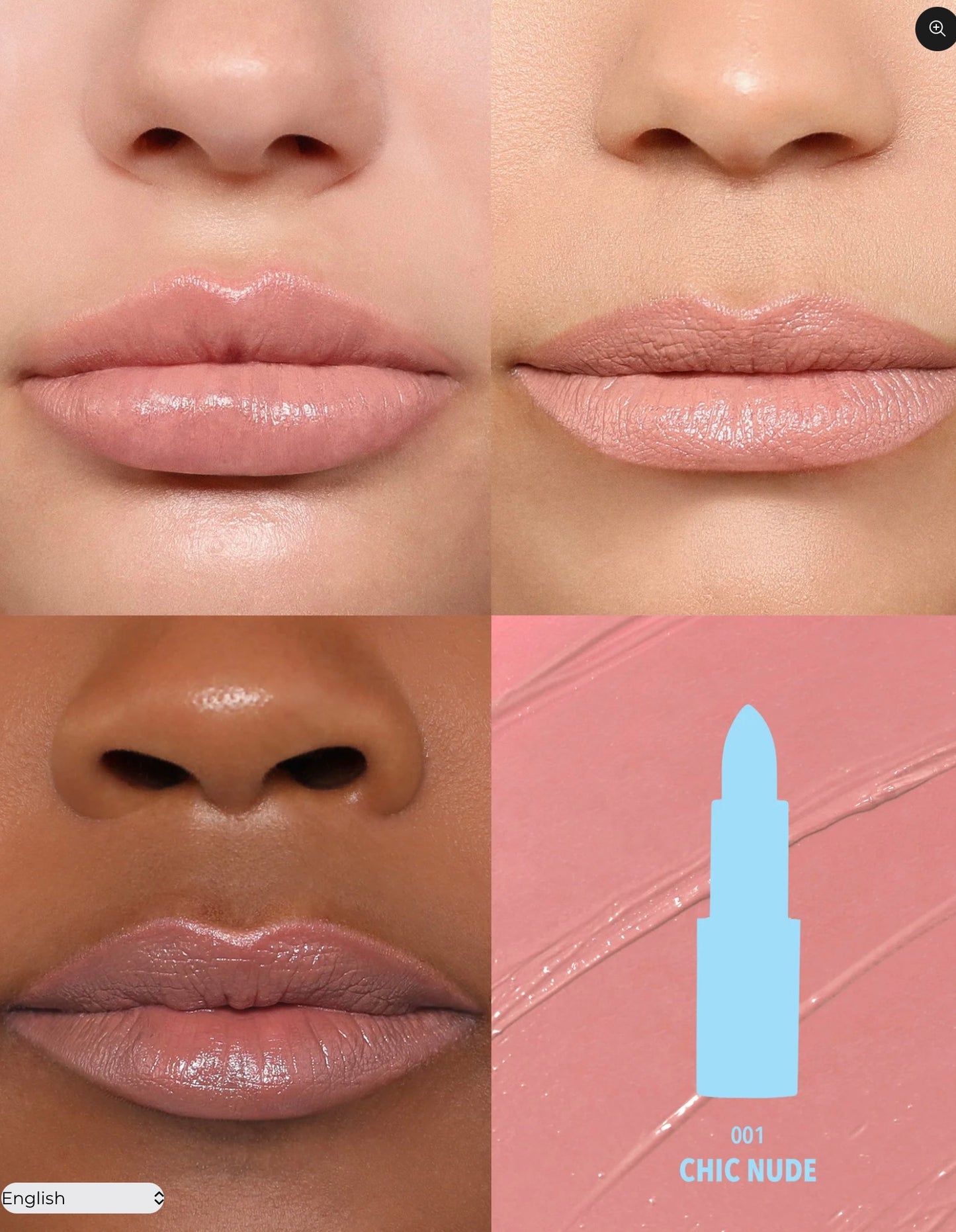 CHIC SATIN LIPSTICK (001, CHIC NUDE)