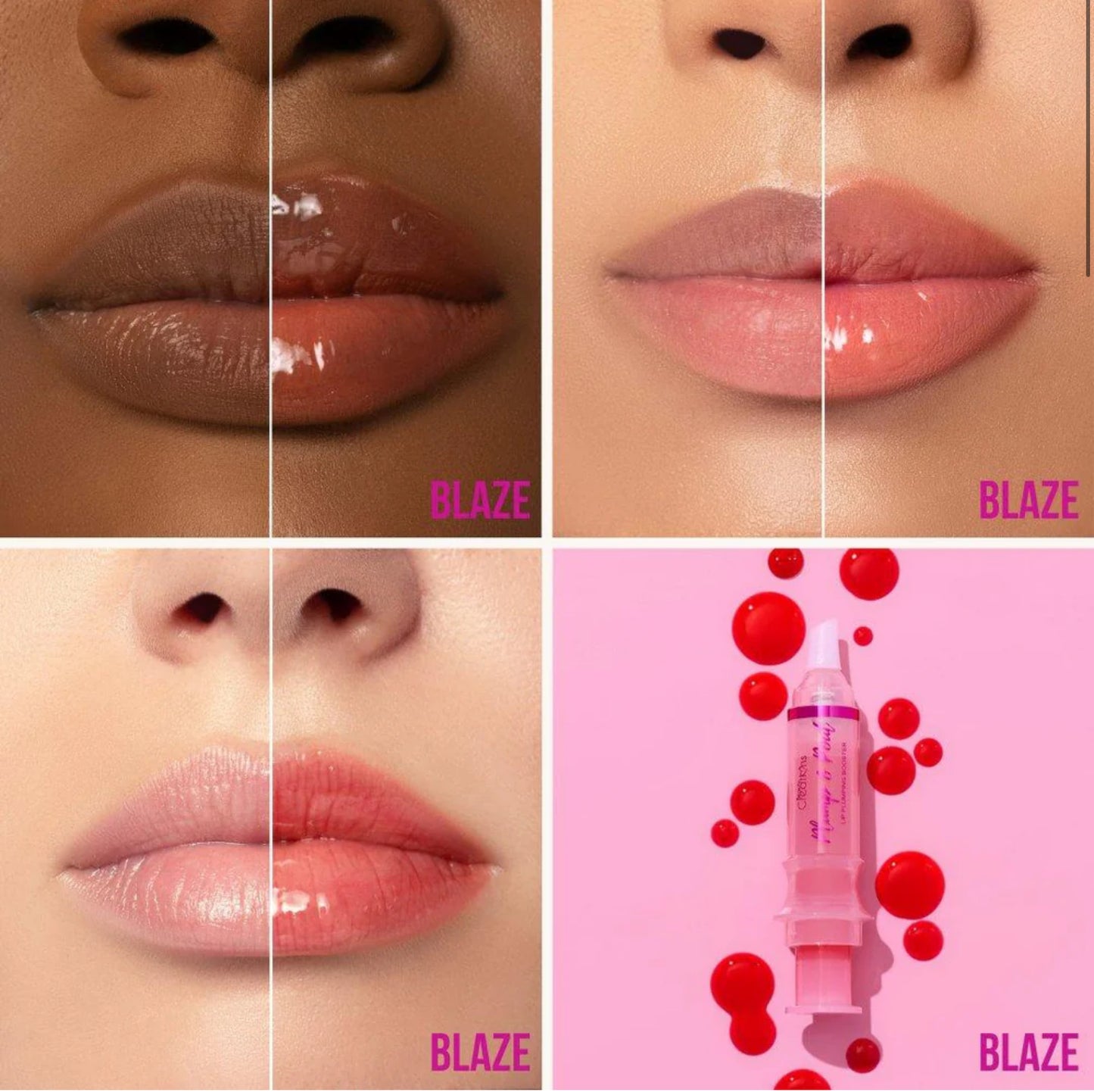 PLUMP & POUT LIP PLUMPING BOOSTER GLOSS blaze