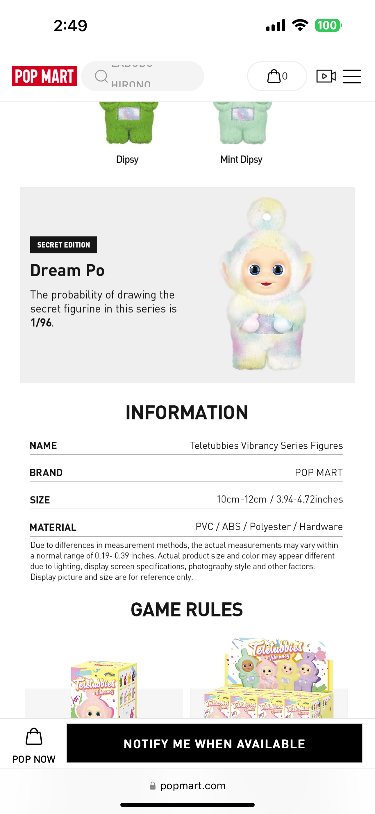 authentic teletubbies blind box
